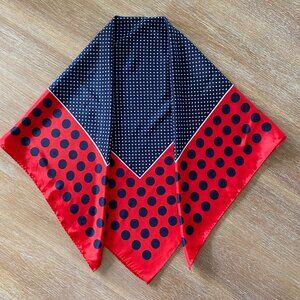Preppy Polka Dot Scarf with Silky Feel